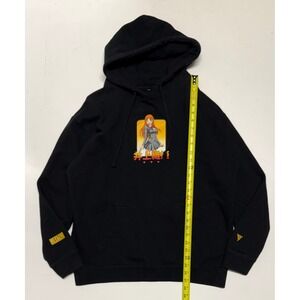Hypland x Bleach Orihime Inoue Hoodie Mens Large Black Anime Pullover Sweatshirt